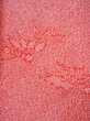 Photo5: L0420B Used Japanese women  Red HAORI short jacket / Synthetic. Flower,   (Grade B) (5)