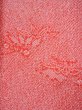 Photo5: L0420B Used Japanese women  Red HAORI short jacket / Synthetic. Flower,   (Grade B) (5)