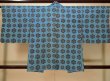 Photo2: L0420C Used Japanese womenPale Grayish Blue HAORI short jacket / Silk. Abstract pattern   (Grade B) (2)