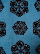 Photo6: L0420C Used Japanese womenPale Grayish Blue HAORI short jacket / Silk. Abstract pattern   (Grade B) (6)