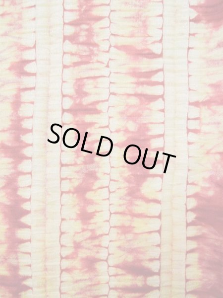 Photo5: Mint L0420K Used Japanese womenPale Light Yellow HAORI short jacket / Silk. Abstract pattern   (Grade A) (5)