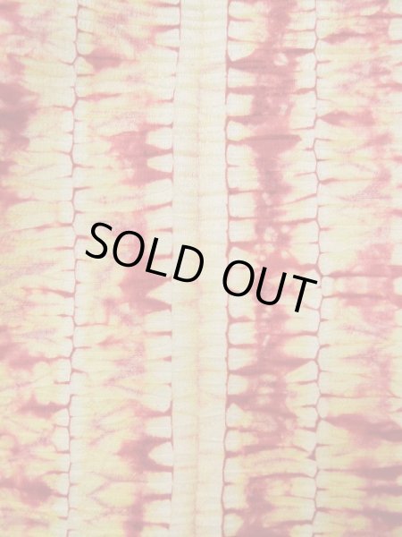 Photo7: Mint L0420K Used Japanese womenPale Light Yellow HAORI short jacket / Silk. Abstract pattern   (Grade A) (7)