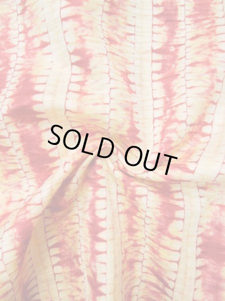 Photo10: Mint L0420K Used Japanese womenPale Light Yellow HAORI short jacket / Silk. Abstract pattern   (Grade A) (10)