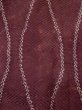 Photo5: L0420L Used Japanese womenPale Grayish Dark Red HAORI short jacket / Silk. Curved lines,   (Grade B) (5)