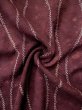 Photo10: L0420L Used Japanese womenPale Grayish Dark Red HAORI short jacket / Silk. Curved lines,   (Grade B) (10)