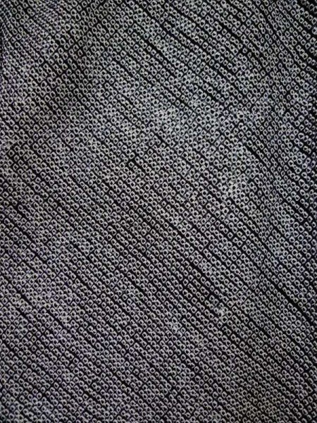 Photo3: Mint L0420O Used Japanese women  Black HAORI short jacket / Silk. Dapple pattern   (Grade A) (3)