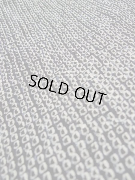 Photo8: Mint L0420O Used Japanese women  Black HAORI short jacket / Silk. Dapple pattern   (Grade A) (8)