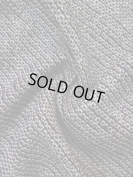 Photo10: Mint L0420O Used Japanese women  Black HAORI short jacket / Silk. Dapple pattern   (Grade A) (10)