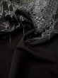 Photo13: L0420P Used Japanese women  Black HAORI short jacket / Silk. Chrysanthemum,   (Grade B) (13)