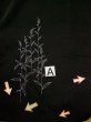 Photo16: L0420P Used Japanese women  Black HAORI short jacket / Silk. Chrysanthemum,   (Grade B) (16)
