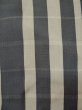 Photo5: L0420S Used Japanese womenDark Bluish Gray HAORI short jacket / Silk. Plaid Checks   (Grade C) (5)