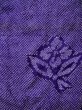 Photo5: L0420T Used Japanese womenVivid  Purple HAORI short jacket / Silk. Flower,   (Grade B) (5)