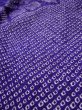 Photo9: L0420T Used Japanese womenVivid  Purple HAORI short jacket / Silk. Flower,   (Grade B) (9)