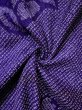 Photo11: L0420T Used Japanese womenVivid  Purple HAORI short jacket / Silk. Flower,   (Grade B) (11)