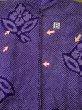 Photo16: L0420T Used Japanese womenVivid  Purple HAORI short jacket / Silk. Flower,   (Grade B) (16)