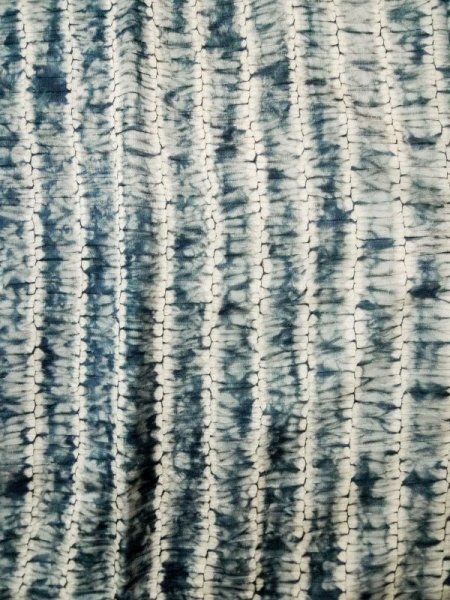 Photo4: L0421P Used Japanese women  Indigo Blue MICHIYUKI outer coat / Silk. Line, There are other damages  (Grade D) (4)