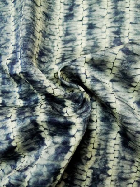 Photo13: L0421P Used Japanese women  Indigo Blue MICHIYUKI outer coat / Silk. Line, There are other damages  (Grade D) (13)