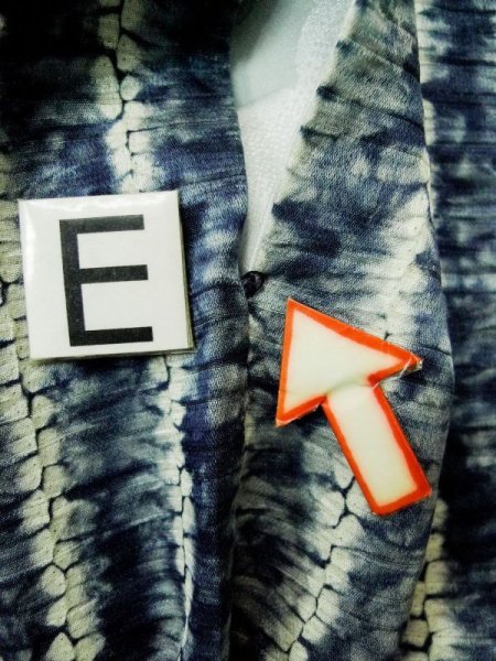 Photo19: L0421P Used Japanese women  Indigo Blue MICHIYUKI outer coat / Silk. Line, There are other damages  (Grade D) (19)