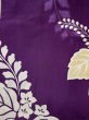Photo5: L0421S Used Japanese womenVivid  Purple MICHIYUKI outer coat / Silk. KIRI paulownia rare design  (Grade B) (5)