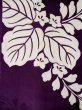 Photo6: L0421S Used Japanese womenVivid  Purple MICHIYUKI outer coat / Silk. KIRI paulownia rare design  (Grade B) (6)