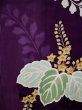 Photo7: L0421S Used Japanese womenVivid  Purple MICHIYUKI outer coat / Silk. KIRI paulownia rare design  (Grade B) (7)