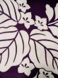 Photo10: L0421S Used Japanese womenVivid  Purple MICHIYUKI outer coat / Silk. KIRI paulownia rare design  (Grade B) (10)