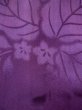 Photo12: L0421S Used Japanese womenVivid  Purple MICHIYUKI outer coat / Silk. KIRI paulownia rare design  (Grade B) (12)