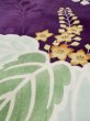 Photo13: L0421S Used Japanese womenVivid  Purple MICHIYUKI outer coat / Silk. KIRI paulownia rare design  (Grade B) (13)