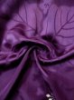 Photo16: L0421S Used Japanese womenVivid  Purple MICHIYUKI outer coat / Silk. KIRI paulownia rare design  (Grade B) (16)