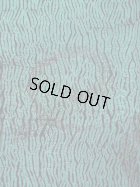 Photo9: L0421T Used Japanese womenLight Greenish Teal MICHIYUKI outer coat / Silk. Arabesque vine, There are other damages  (Grade D) (9)