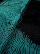 Photo12: L0421T Used Japanese womenLight Greenish Teal MICHIYUKI outer coat / Silk. Arabesque vine, There are other damages  (Grade D) (12)