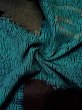 Photo13: L0421T Used Japanese womenLight Greenish Teal MICHIYUKI outer coat / Silk. Arabesque vine, There are other damages  (Grade D) (13)