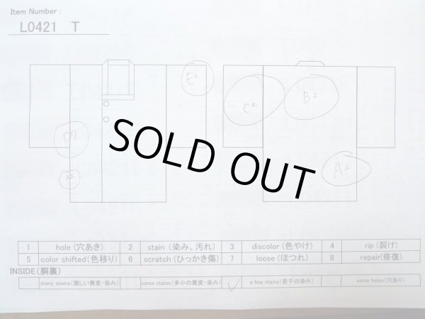 Photo15: L0421T Used Japanese womenLight Greenish Teal MICHIYUKI outer coat / Silk. Arabesque vine, There are other damages  (Grade D) (15)