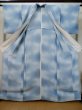 Photo2: L0426A Used Japanese womenPale Grayish Pale Blue HITOE unlined / Silk. Gradation   (Grade C) (2)