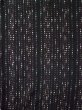 Photo4: L0426B Used Japanese women  Black KOMON dyed / Silk. Dot,   (Grade D) (4)