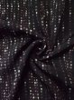 Photo10: L0426B Used Japanese women  Black KOMON dyed / Silk. Dot,   (Grade D) (10)