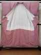 Photo2: Mint L0426E Used Japanese womenPale Grayish Pink KOMON dyed / Silk. Line,   (Grade A) (2)