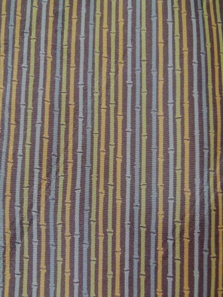 Photo6: L0426F Used Japanese womenPale  Multi Color KOMON dyed / Silk. Bamboo   ,   (Grade C) (6)