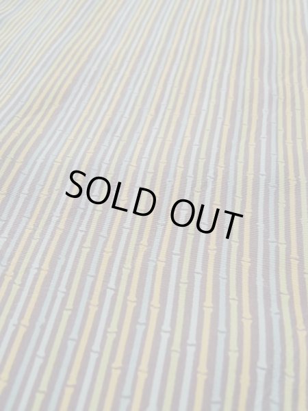 Photo7: L0426F Used Japanese womenPale  Multi Color KOMON dyed / Silk. Bamboo   ,   (Grade C) (7)