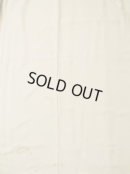 Photo4: L0426G Used Japanese womenGrayish  Ivory TSUKESAGE formal / Silk. UME plum bloom,   (Grade B) (4)