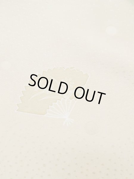 Photo7: L0426G Used Japanese womenGrayish  Ivory TSUKESAGE formal / Silk. UME plum bloom,   (Grade B) (7)