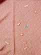 Photo13: L0426J Used Japanese women  Coral KOMON dyed / Silk. Dot,   (Grade C) (13)