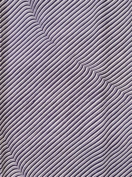 Photo3: L0426O Used Japanese womenPurplish  Blue KOMON dyed / Silk. Line,   (Grade C) (3)