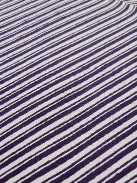 Photo10: L0426O Used Japanese womenPurplish  Blue KOMON dyed / Silk. Line,   (Grade C) (10)