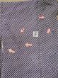 Photo19: L0426O Used Japanese womenPurplish  Blue KOMON dyed / Silk. Line,   (Grade C) (19)