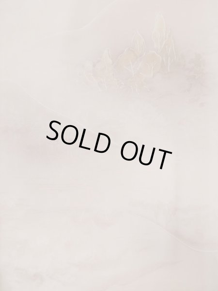 Photo4: L0426P Used Japanese womenPale Grayish Pink KOMON dyed / Silk. Tree,   (Grade C) (4)