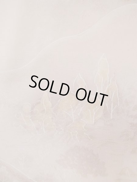 Photo6: L0426P Used Japanese womenPale Grayish Pink KOMON dyed / Silk. Tree,   (Grade C) (6)