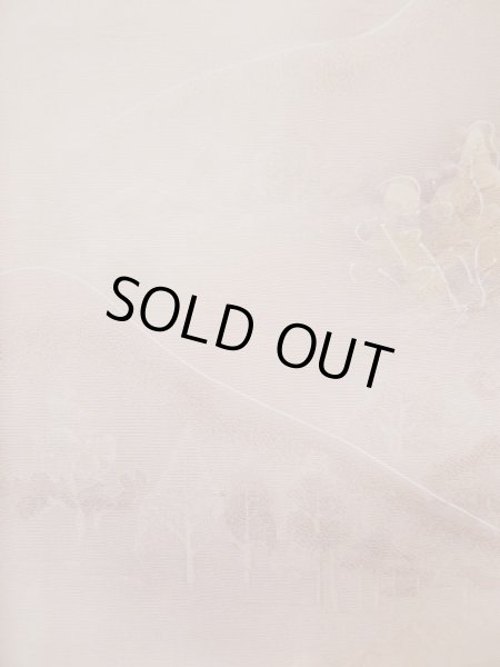 Photo7: L0426P Used Japanese womenPale Grayish Pink KOMON dyed / Silk. Tree,   (Grade C) (7)