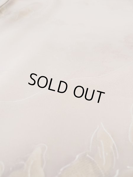 Photo12: L0426P Used Japanese womenPale Grayish Pink KOMON dyed / Silk. Tree,   (Grade C) (12)