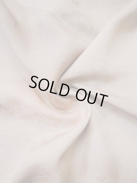 Photo14: L0426P Used Japanese womenPale Grayish Pink KOMON dyed / Silk. Tree,   (Grade C) (14)